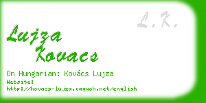 lujza kovacs business card
